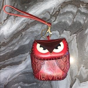 Boho Owl Red Leather wallet